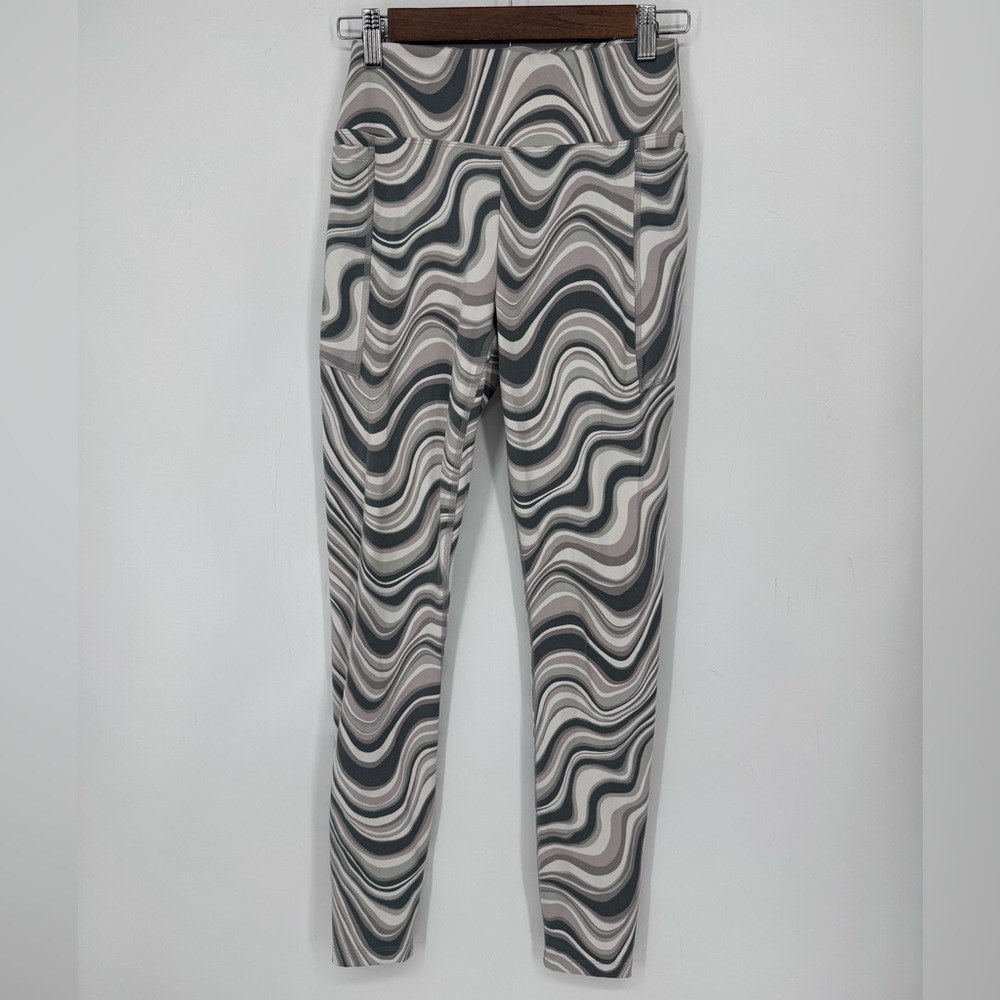Victoria's Secret Pink Active Women's Wavy Patterned Stretch Leggings Size Small